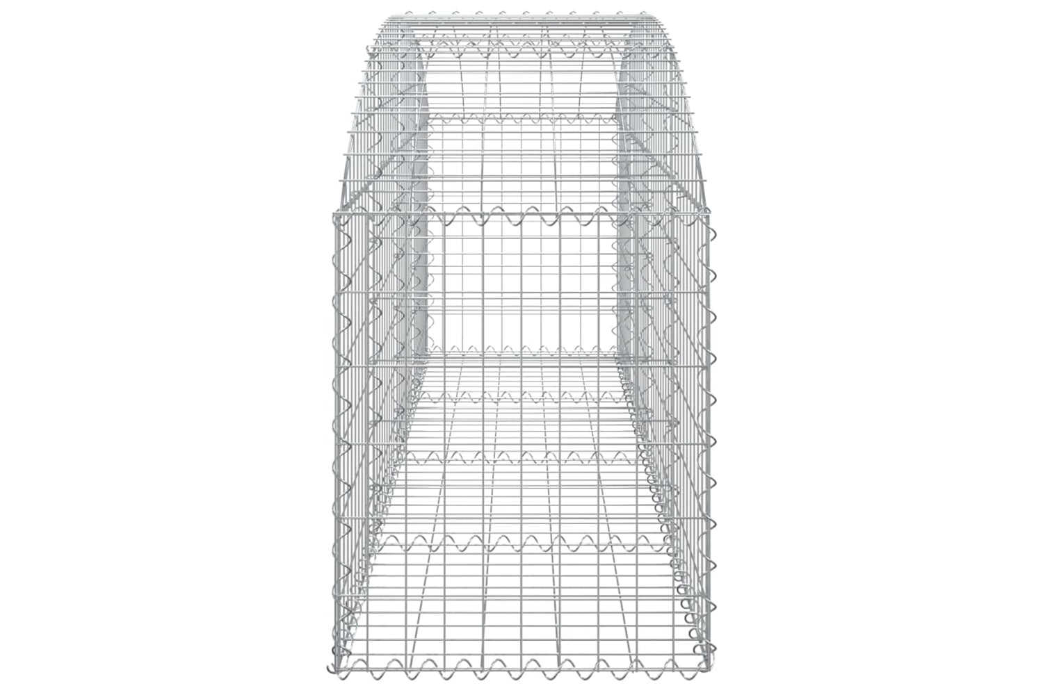 vidaXL 153473 Arched Gabion Basket 200x50x60/80cm Galvanised Iron-3