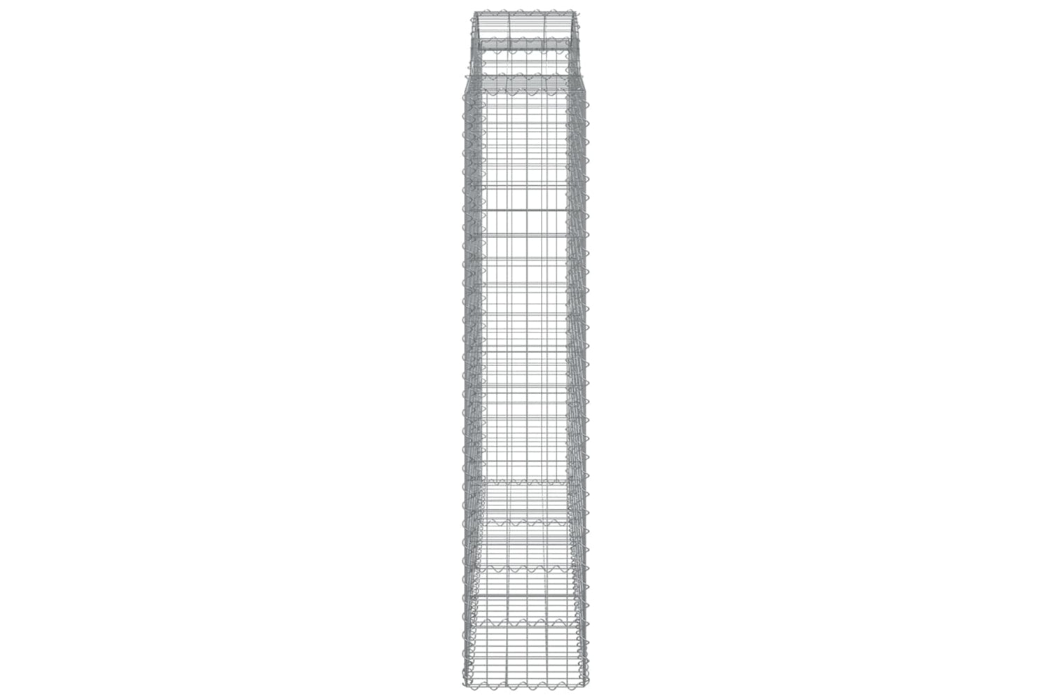 vidaXL 153500 Arched Gabion Basket 200x50x200/220cm Galvanised Iron-3