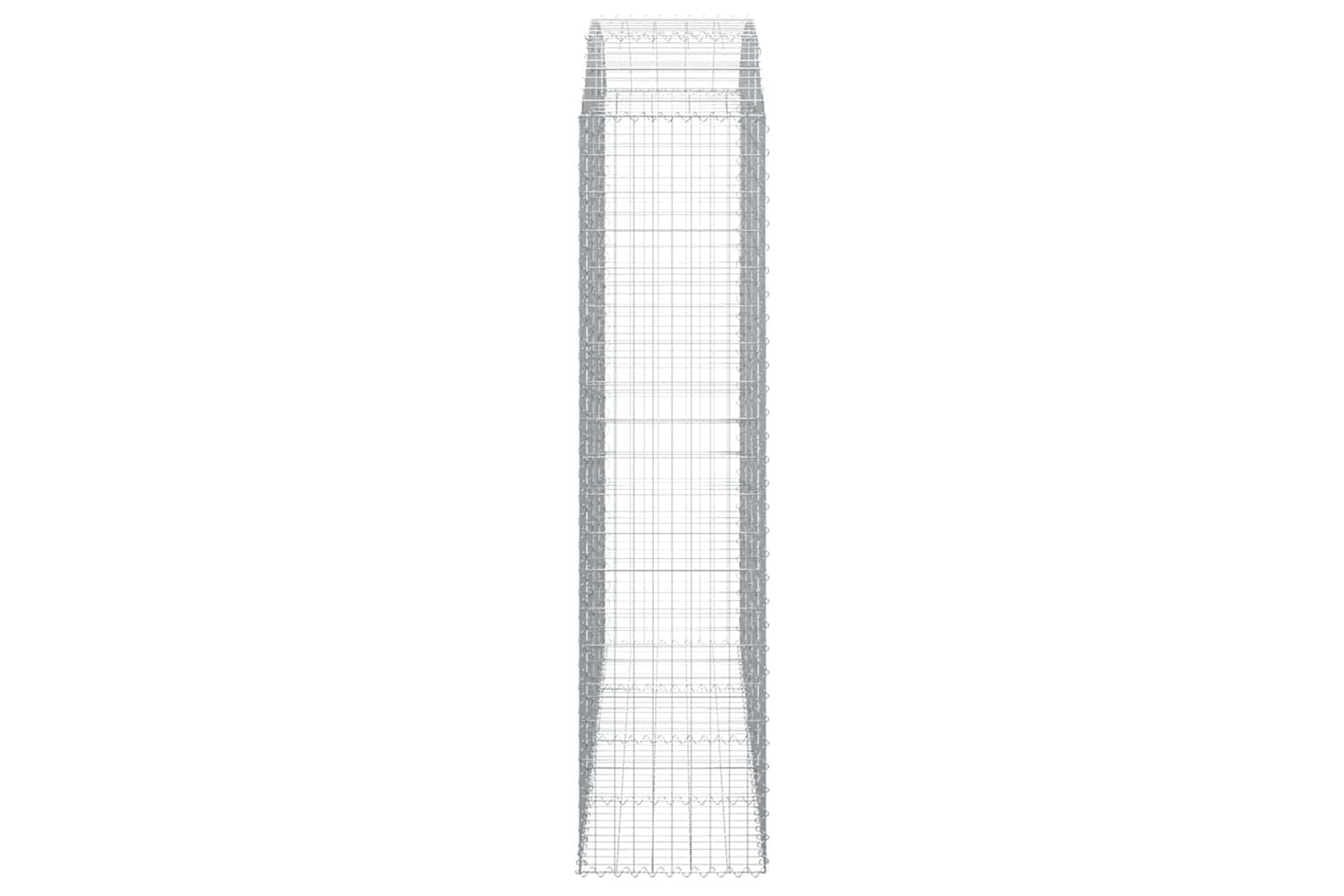 vidaXL 153480 Arched Gabion Basket 200x50x200/220cm Galvanised Iron-3