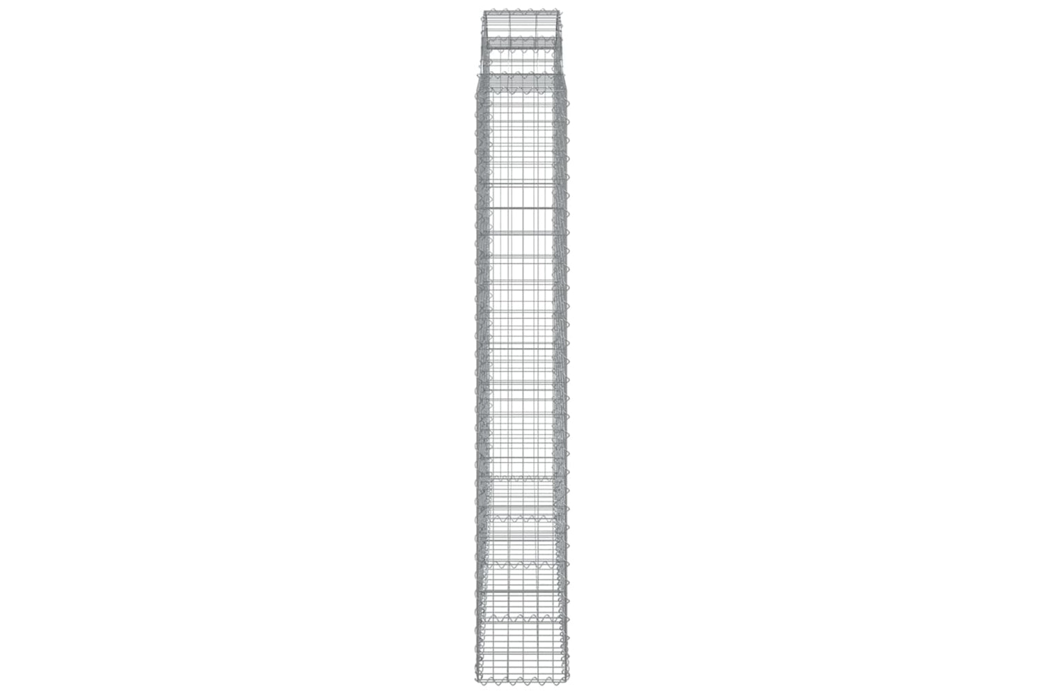 vidaXL 153490 Arched Gabion Basket 200x30x200/220cm Galvanised Iron-3