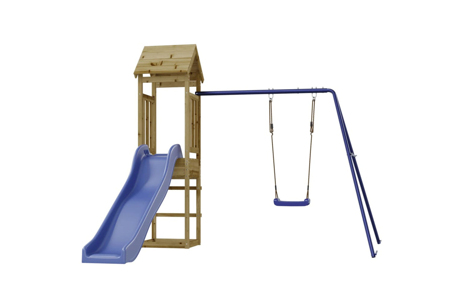 Vidaxl 3155821 Playhouse With Slide Swing Impregnated Wood Pine-3