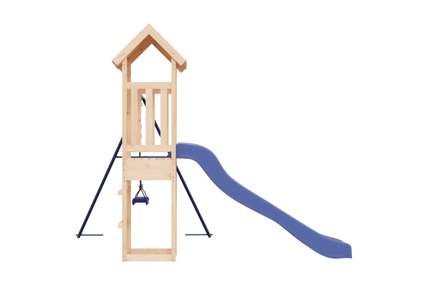 Vidaxl 3155819 Playhouse With Slide Swing Solid Wood Pine-5