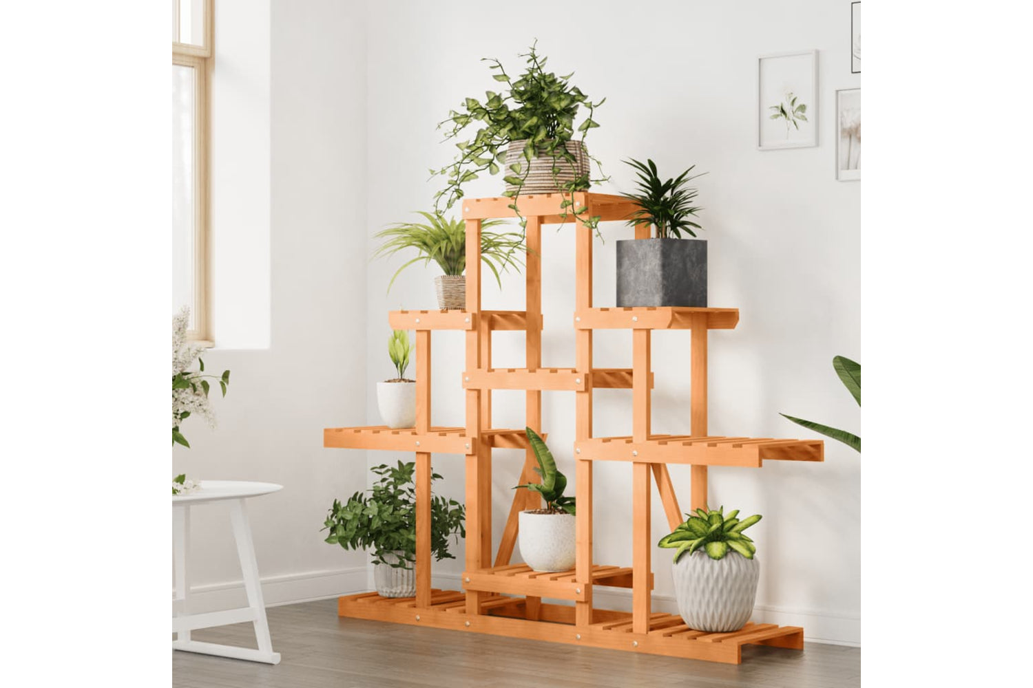 vidaXL 362850 Flower Stand 110x25x96cm Solid Wood Fir-2