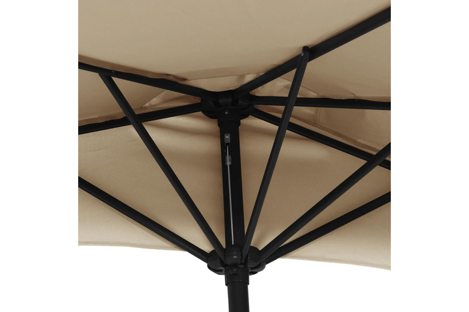 vidaXL 44590 Balcony Parasol With Aluminium Pole Taupe 270x144cm Half-5