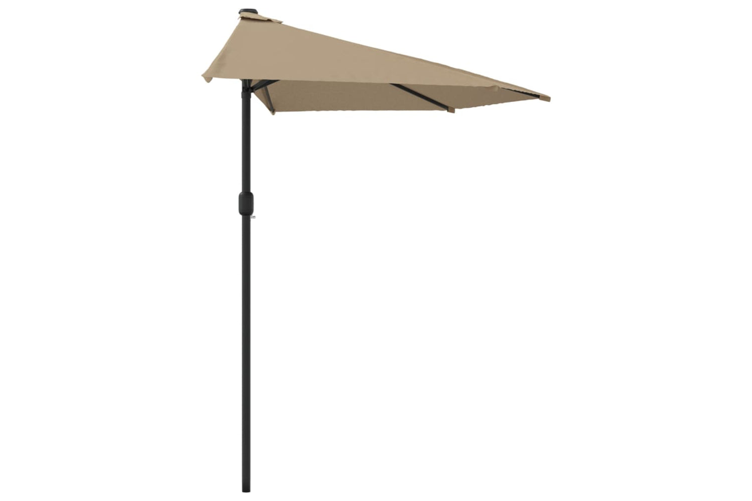 vidaXL 44590 Balcony Parasol With Aluminium Pole Taupe 270x144cm Half-3