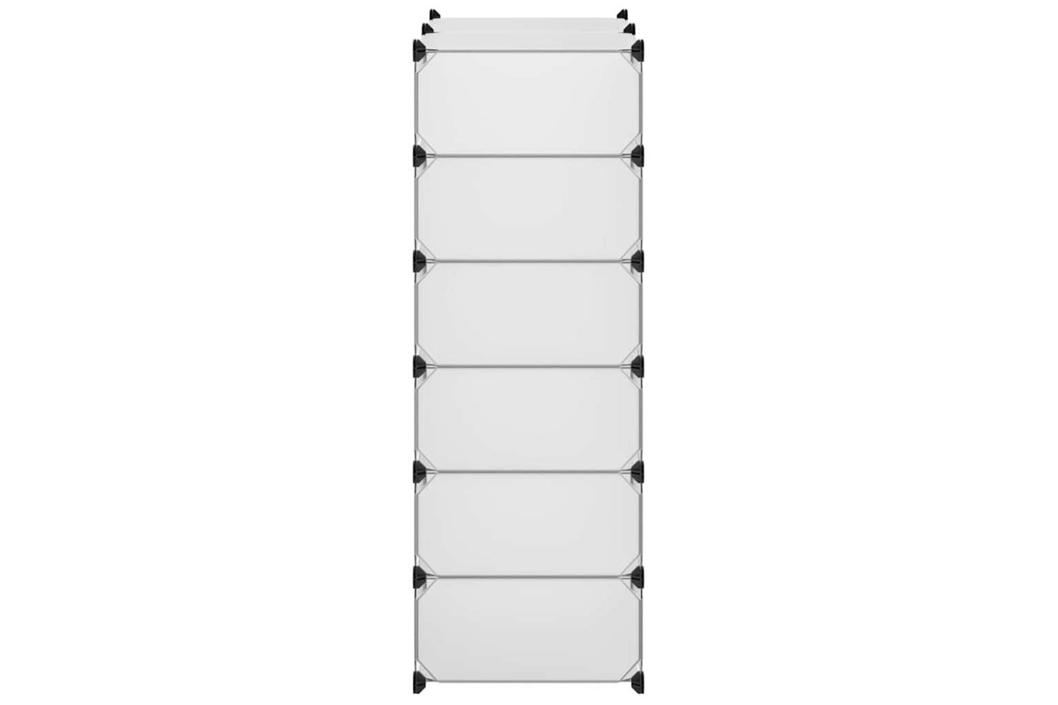 Vidaxl 244921 Interlocking Shoe Organiser With 12 Compartments White-4