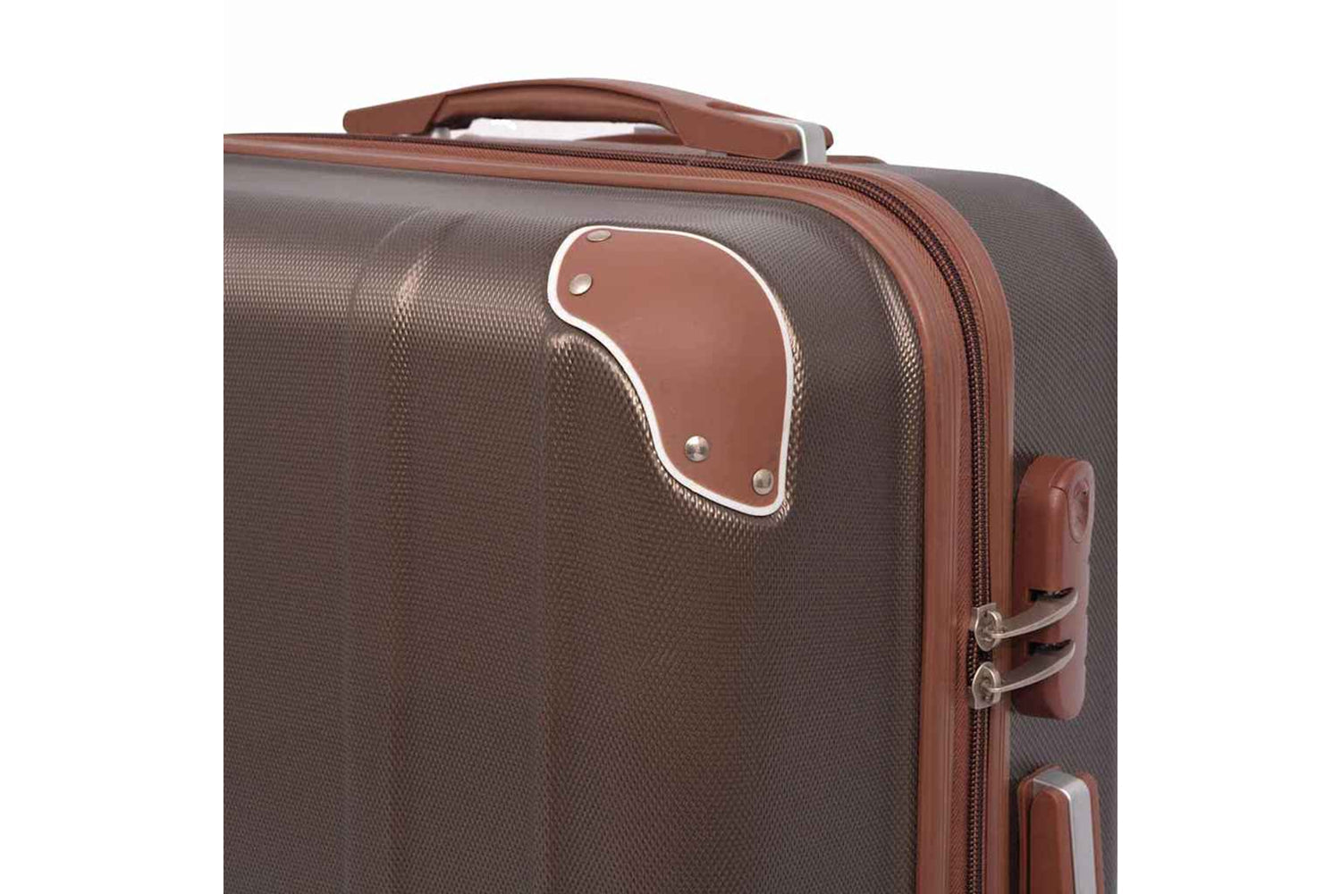 vidaXL 91194 Four Piece Hardcase Trolley Set Coffee-4