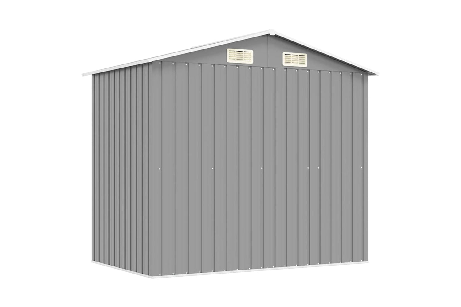vidaXL 42983 Garden Storage Shed Grey Metal 204x132x186cm-7