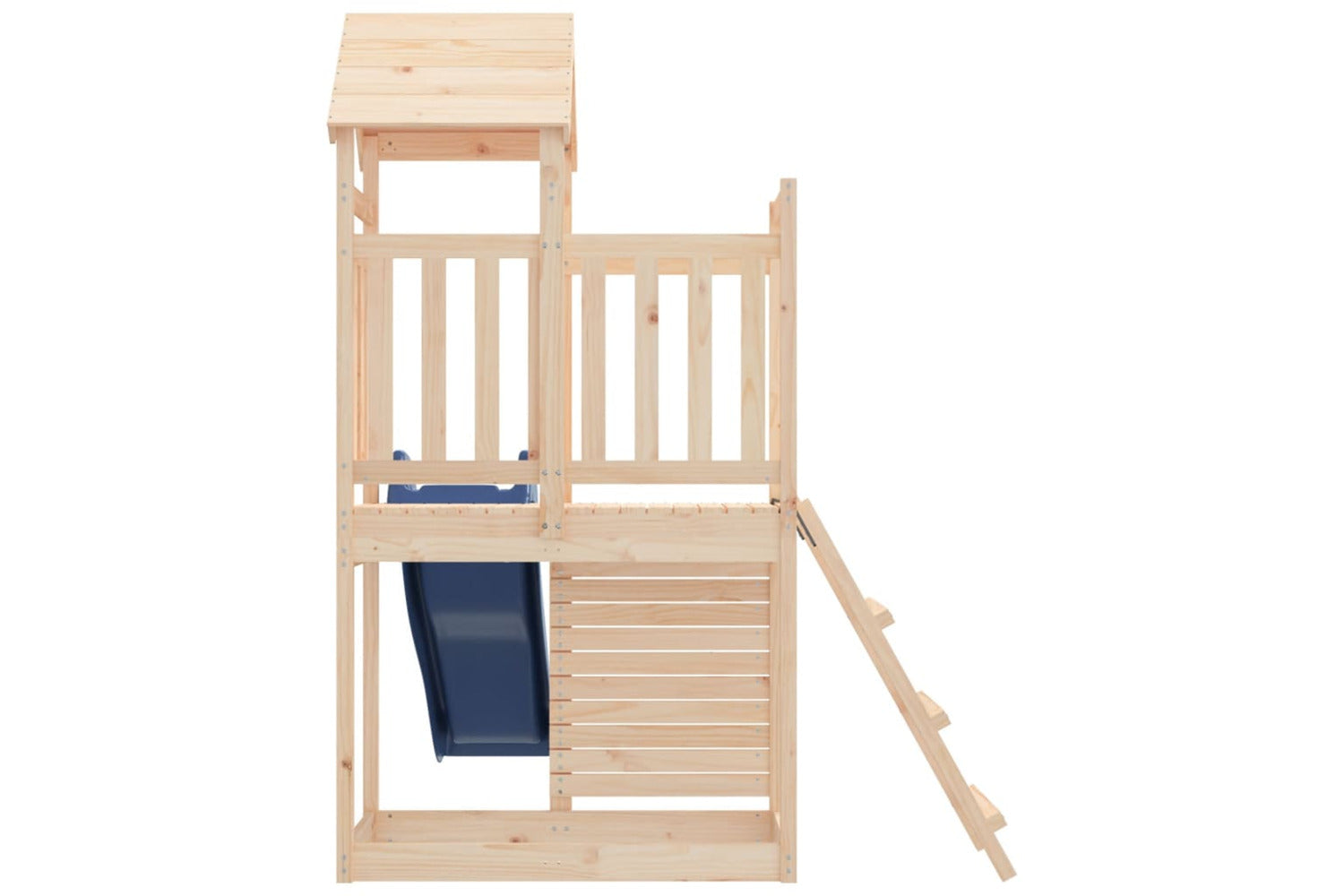 Vidaxl 3155888 Playhouse With Slide Rockwall Solid Wood Pine-7