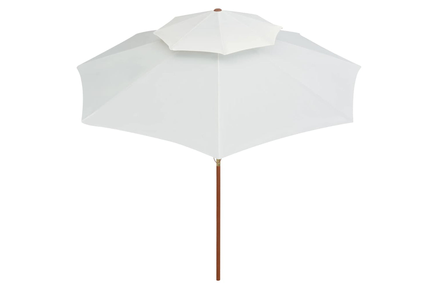 vidaXL 42964 Double Decker Parasol 270x270cm Wooden Pole Cream White-3