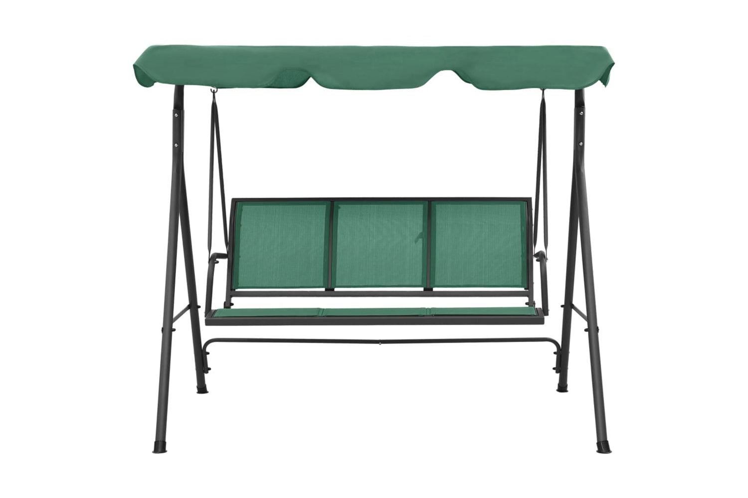 Vidaxl Garden Swing Bench Green 170 Cm Textilene And Steel-2