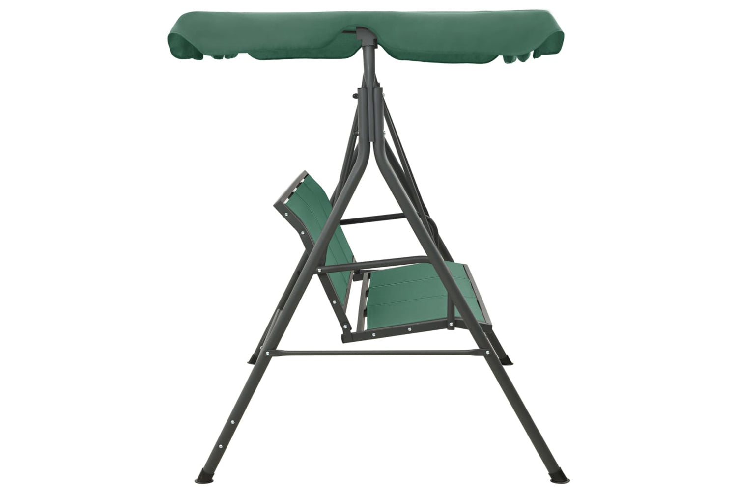 Vidaxl Garden Swing Bench Green 170 Cm Textilene And Steel-3