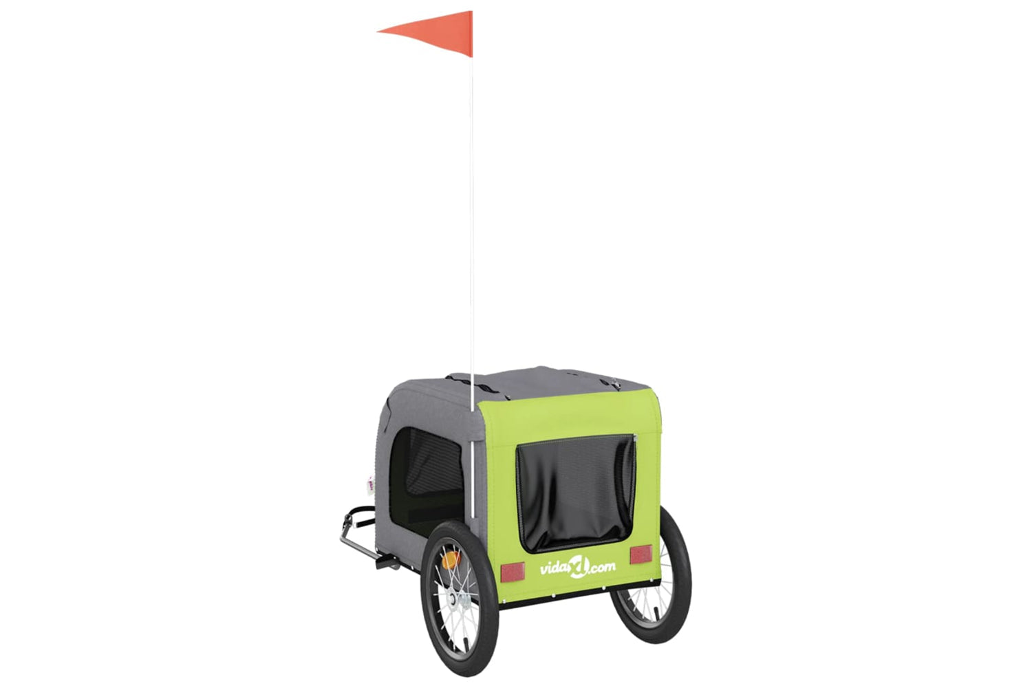 Vidaxl 93843 Pet Bike Trailer Green And Grey Oxford Fabric&iron-7