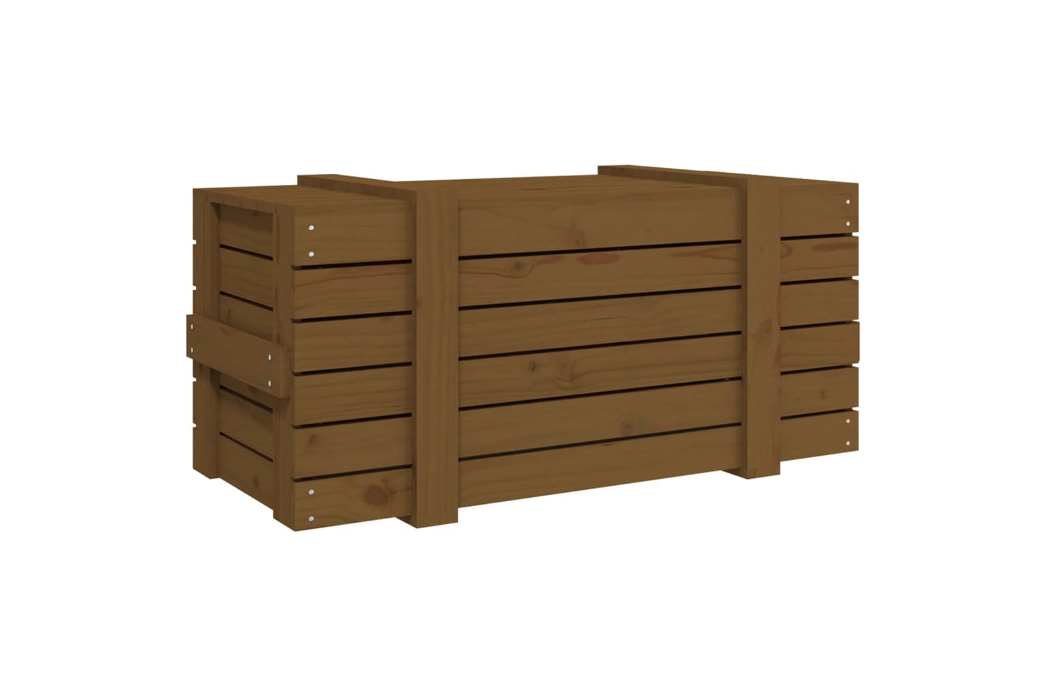 vidaXL 825001 Storage Box Honey Brown 91x40.5x42cm Solid Wood Pine-5