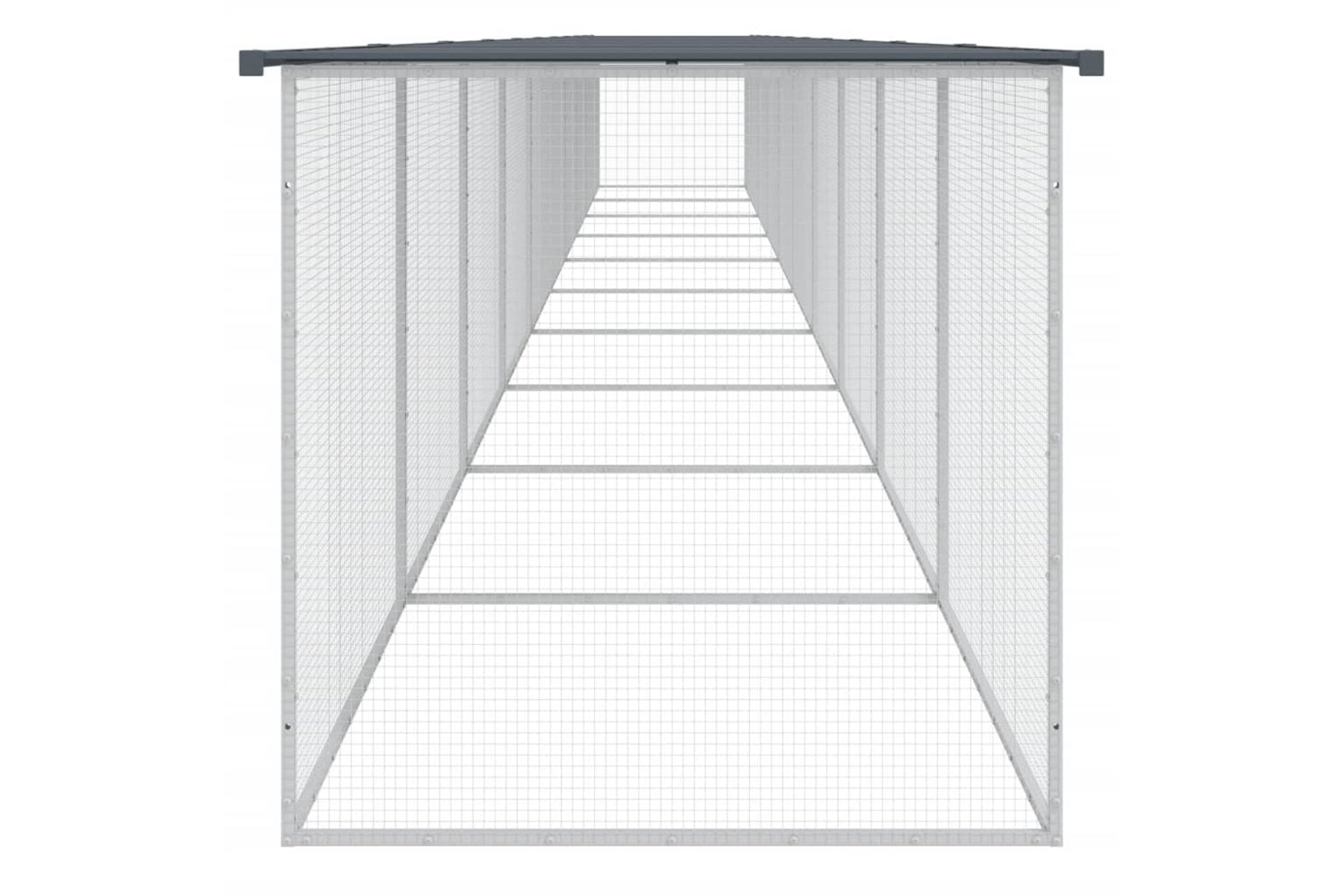 vidaXL 3189053 Chicken Cage With Roof Anthracite 1003x98x90cm Galvanised Steel-3