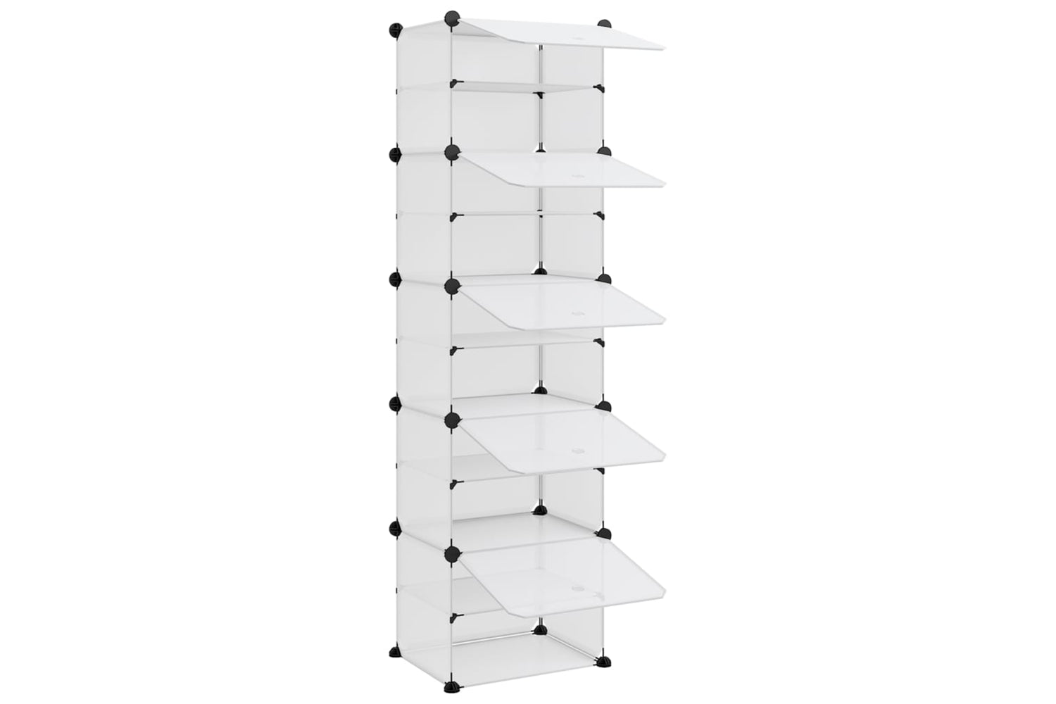 vidaXL 340562 Shoe Rack Transparent 44x31.5x153.5cm Pp-5