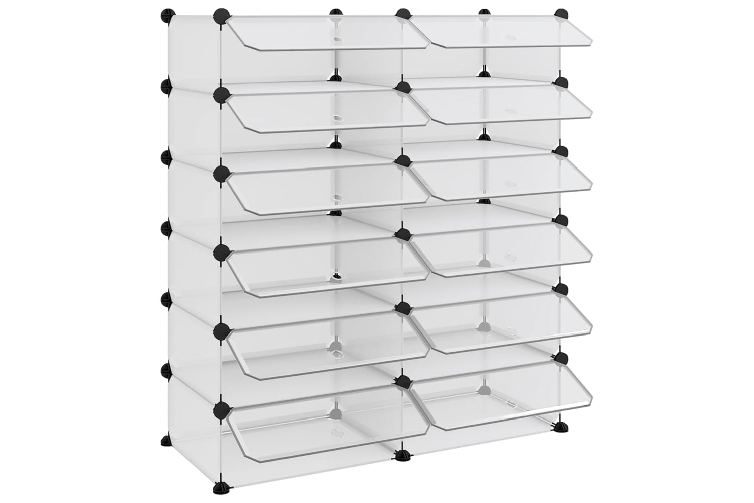 vidaXL 340564 Shoe Rack Transparent 94.5x36.5x106cm Pp-5