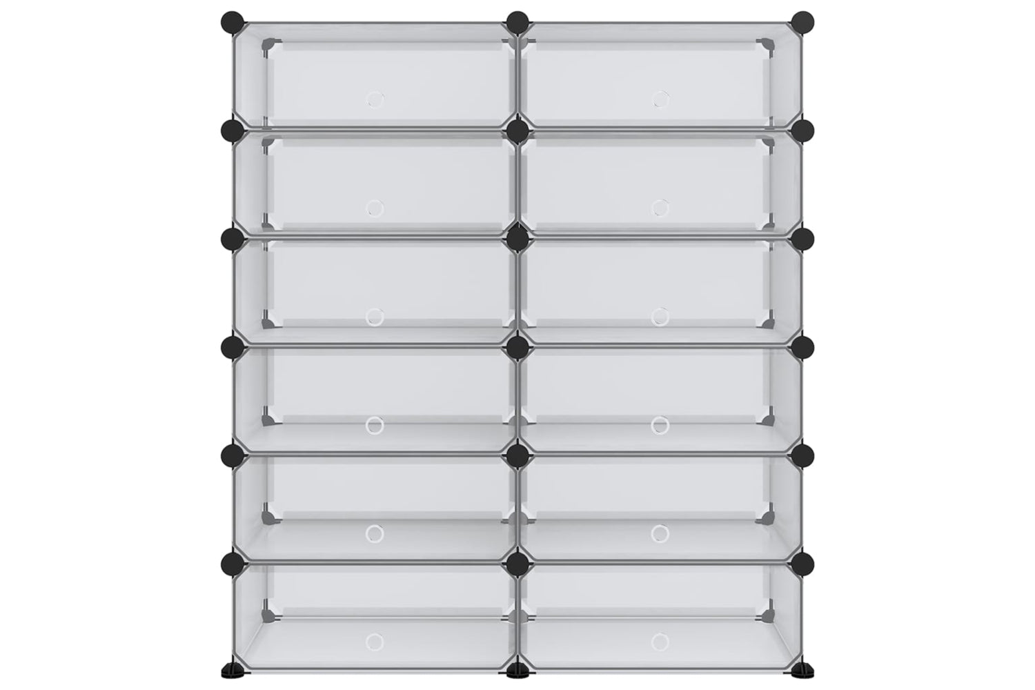 vidaXL 340564 Shoe Rack Transparent 94.5x36.5x106cm Pp-2