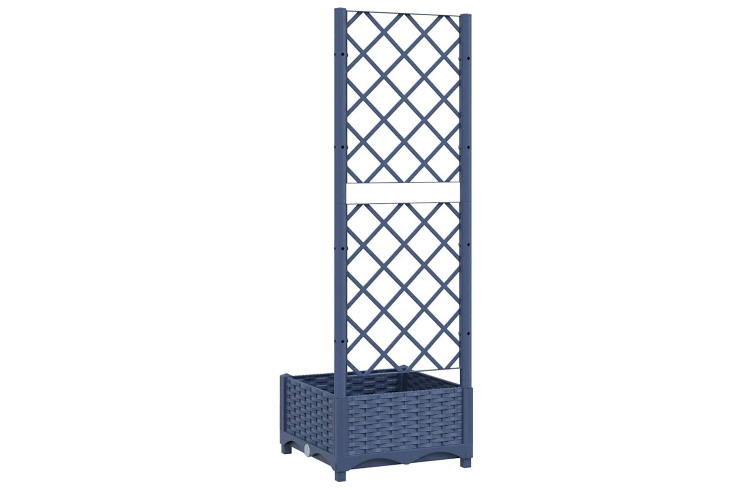 vidaXL Garden Planter With Trellis Dark Grey 40x40x121.5cm Pp-3