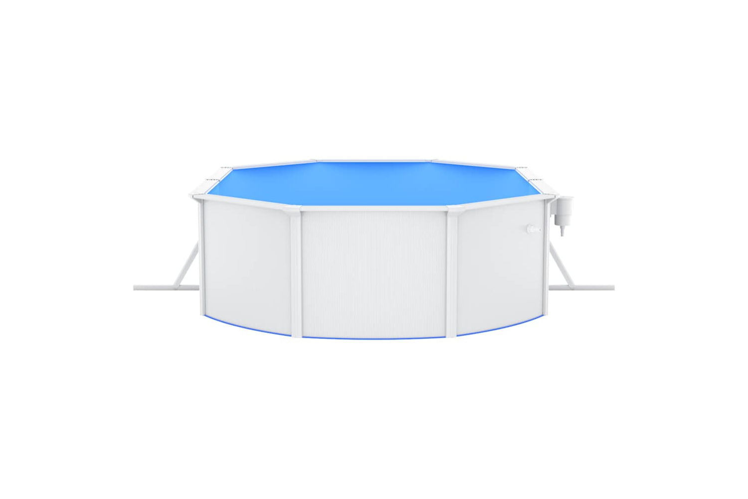 Vidaxl Swimming Pool With Steel Wall Oval 490x360x120 Cm White-5