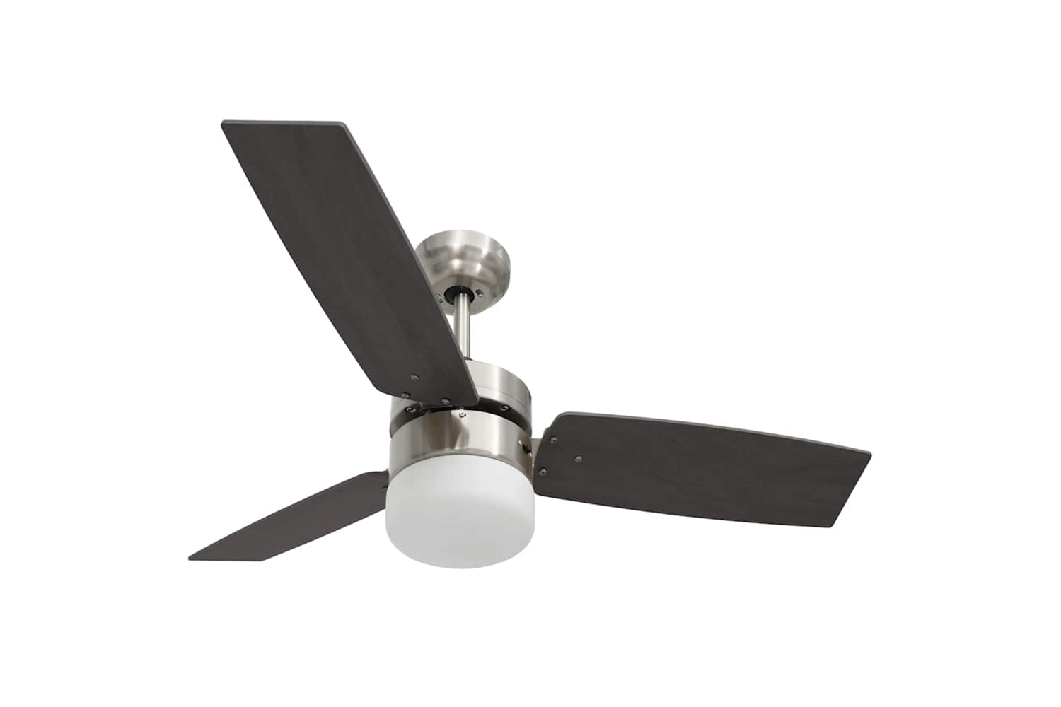 vidaXL 51491 Ceiling Fan With Light And Remote Control 108cm Dark Brown-5