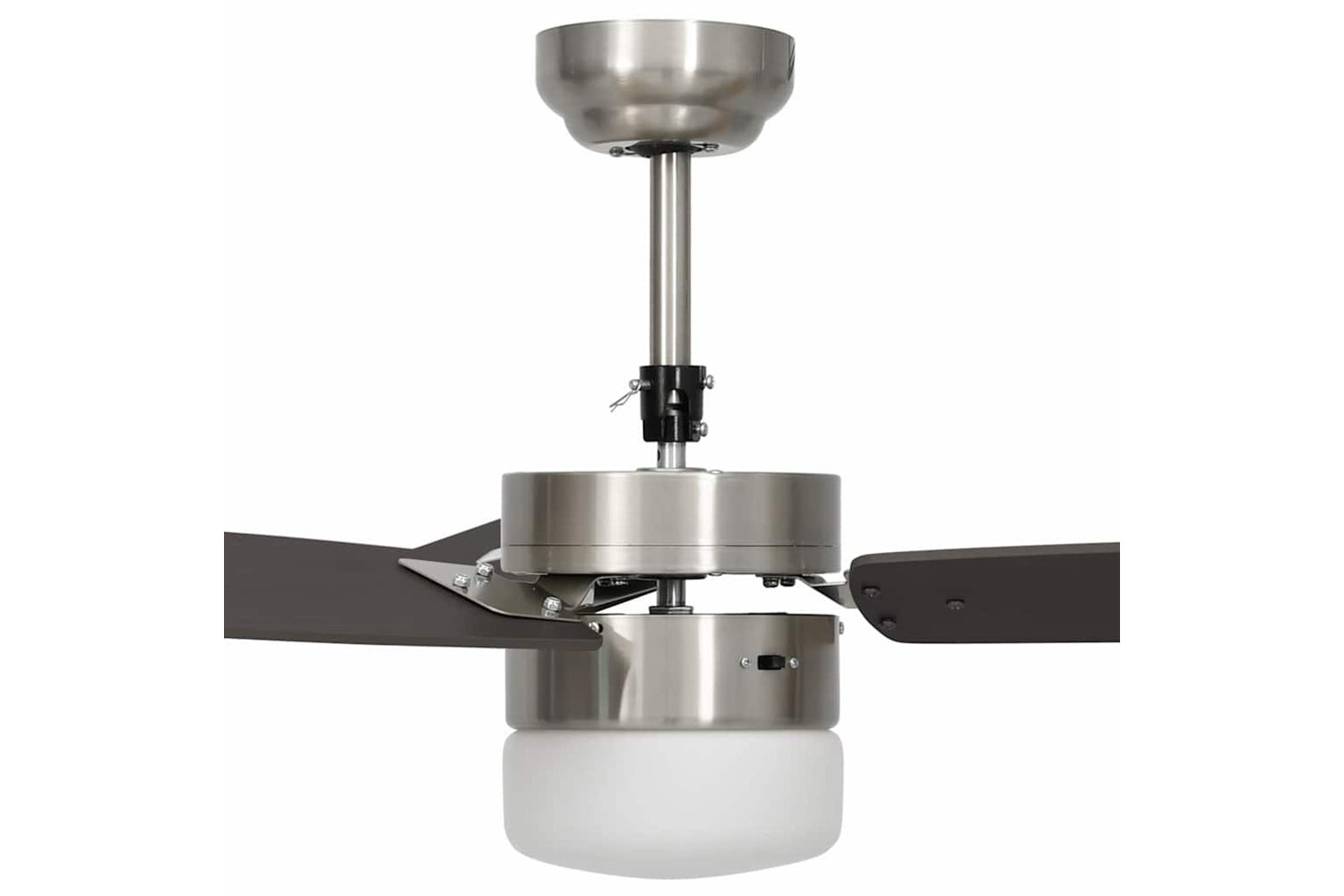 vidaXL 51491 Ceiling Fan With Light And Remote Control 108cm Dark Brown-8