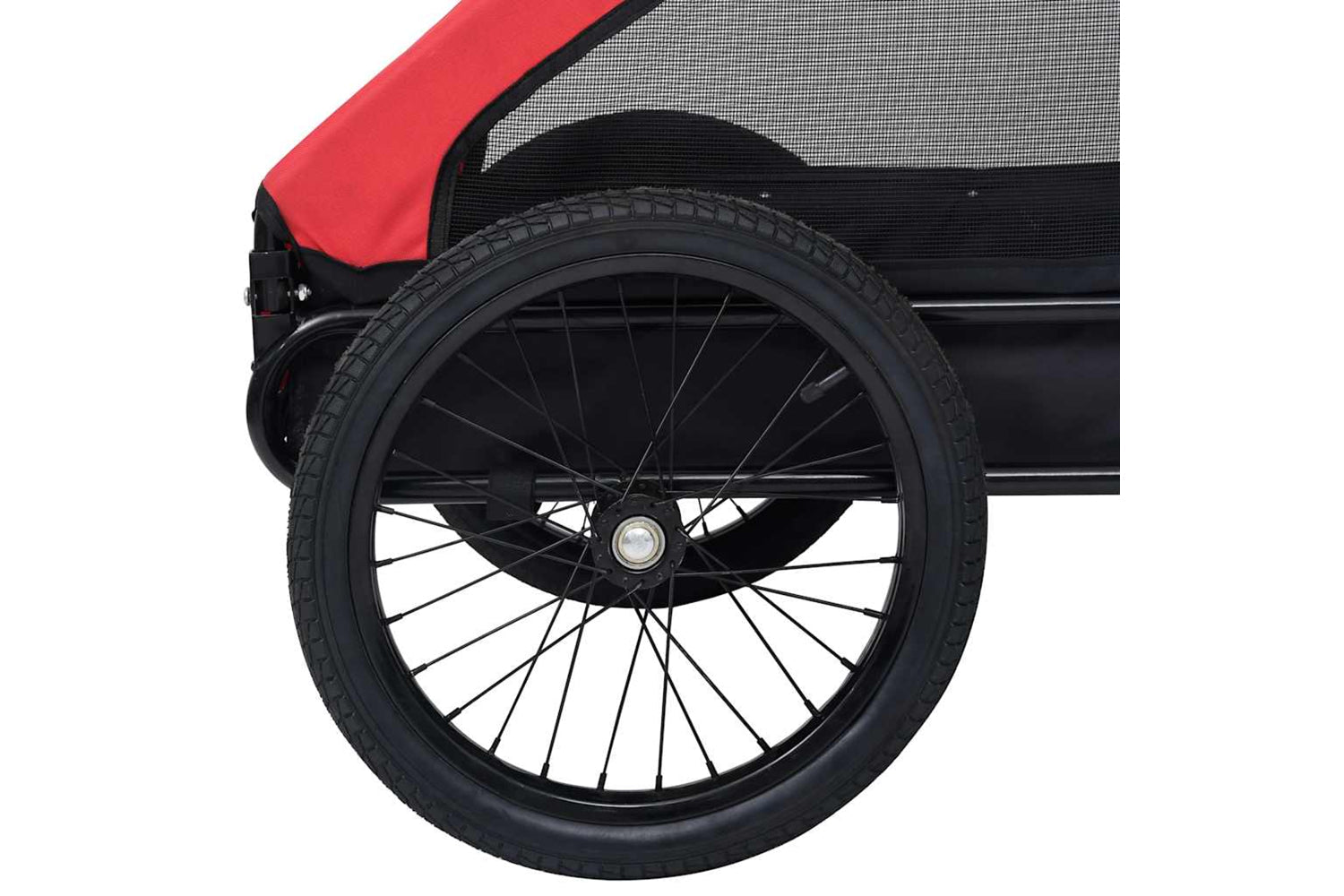 Vidaxl Pet Bike Trailer Red And Black-9