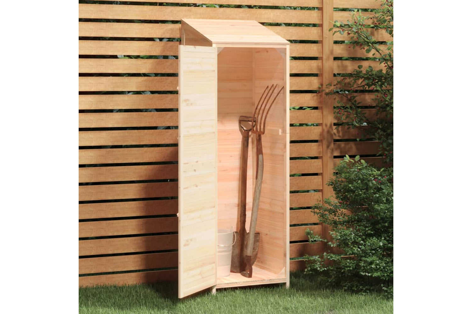 vidaXL 152186 Garden Shed 55x52x174.5cm Solid Wood Fir-2