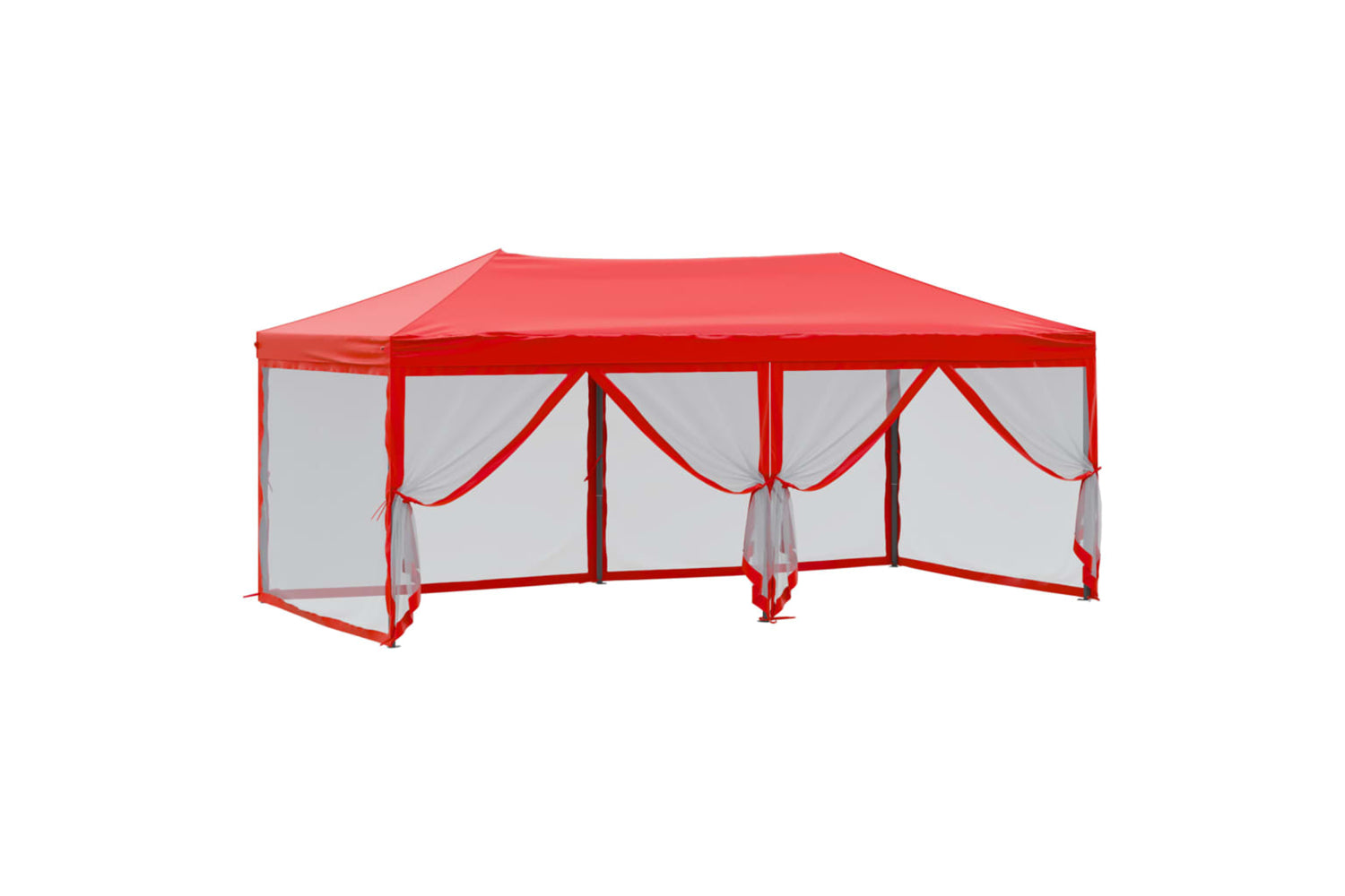 Vidaxl Folding Party Tent With Sidewalls Red 3x6 M-5