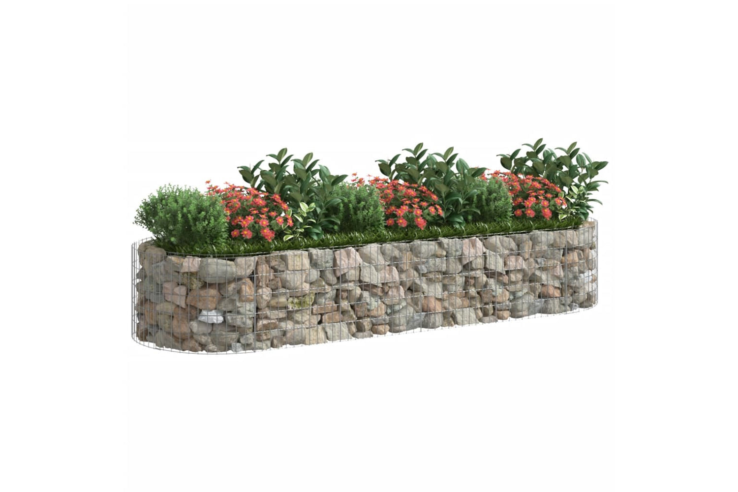 vidaXL 152041 Gabion Raised Bed Galvanised Iron 300x100x50cm-2