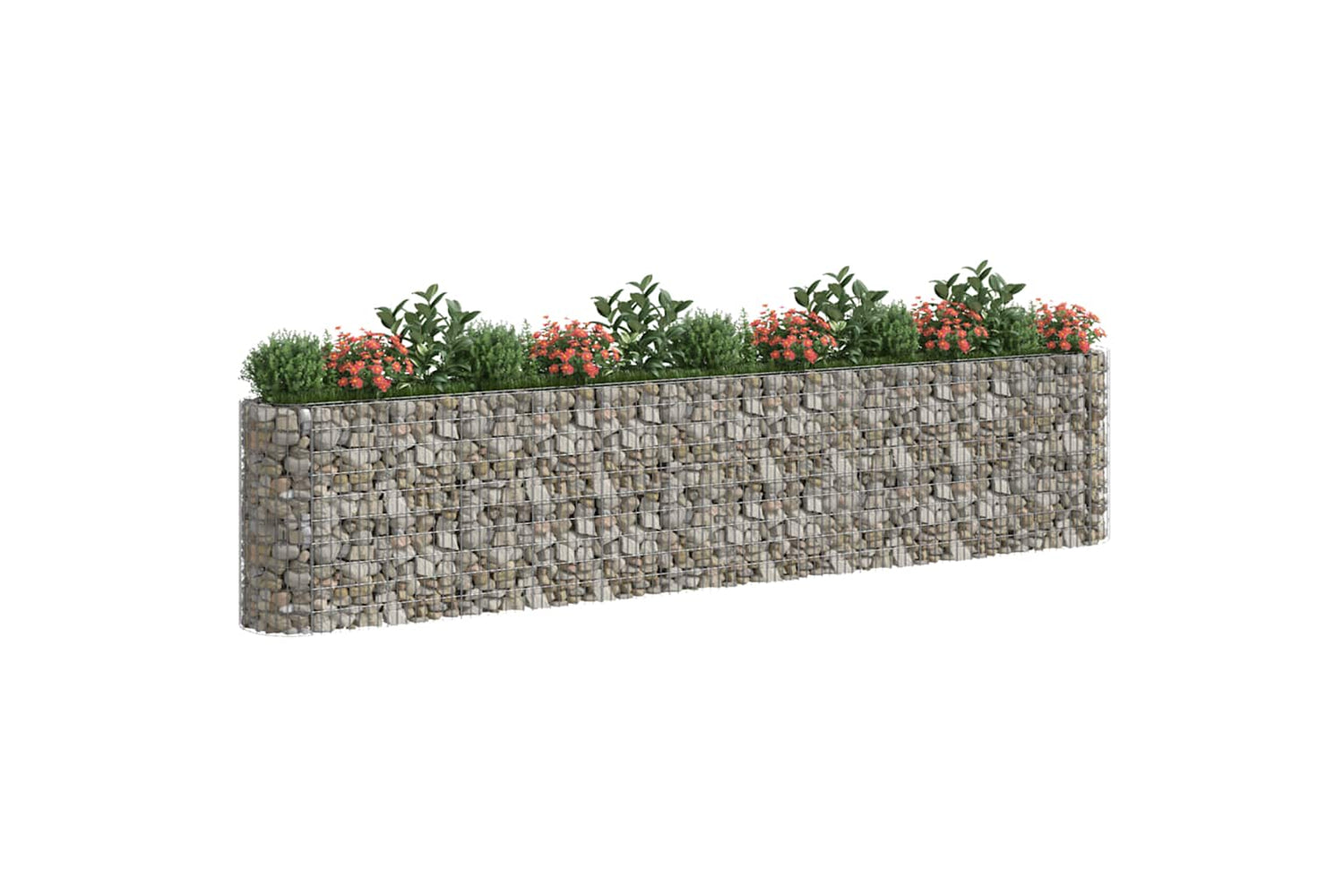 vidaXL 152037 Gabion Raised Bed Galvanised Iron 470x50x100cm-2