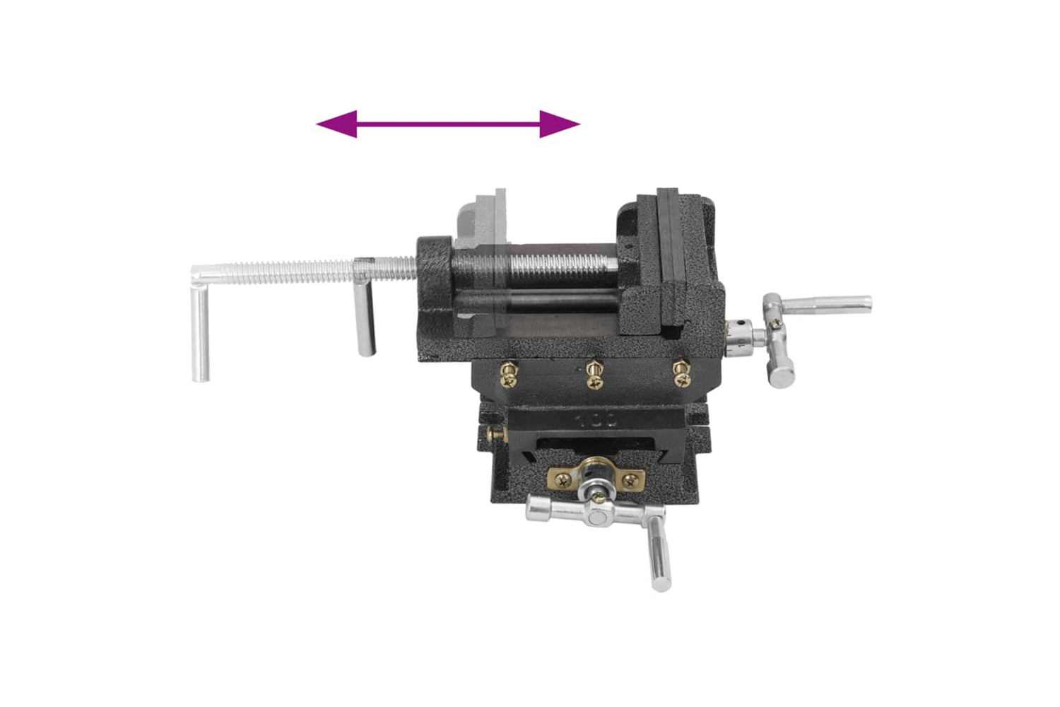 vidaXL Manually Operated Cross Slide Drill Press Vice 78mm-7