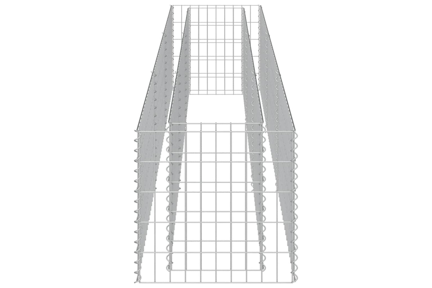 vidaXL 143563 Gabion Raised Bed Galvanised Steel 270x50x50cm-5