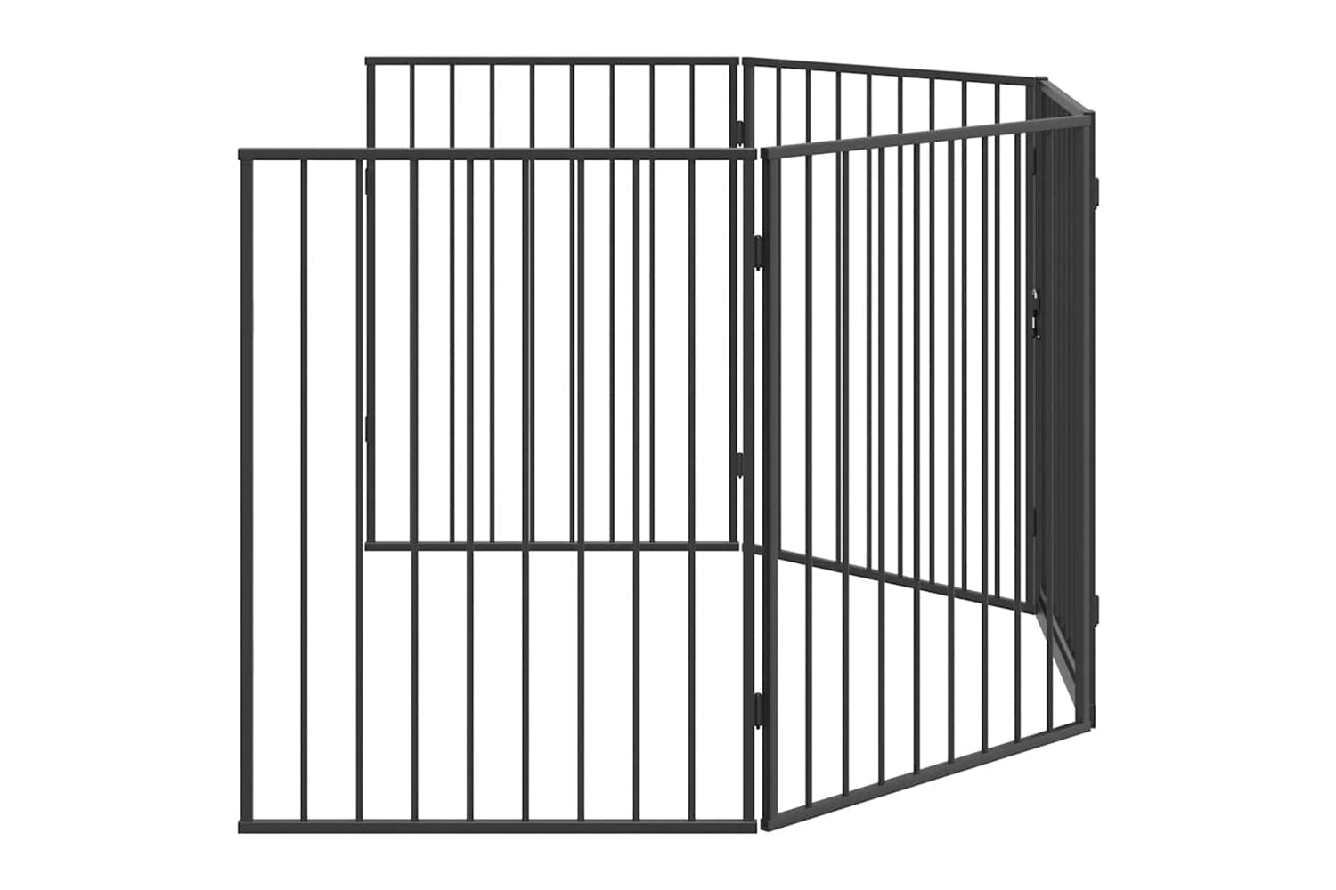 Vidaxl 242684 Pet Fireplace Fence Steel Black-3
