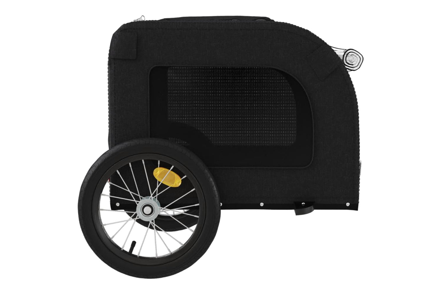 Vidaxl 93835 Pet Bike Trailer Black Oxford Fabric And Iron-6