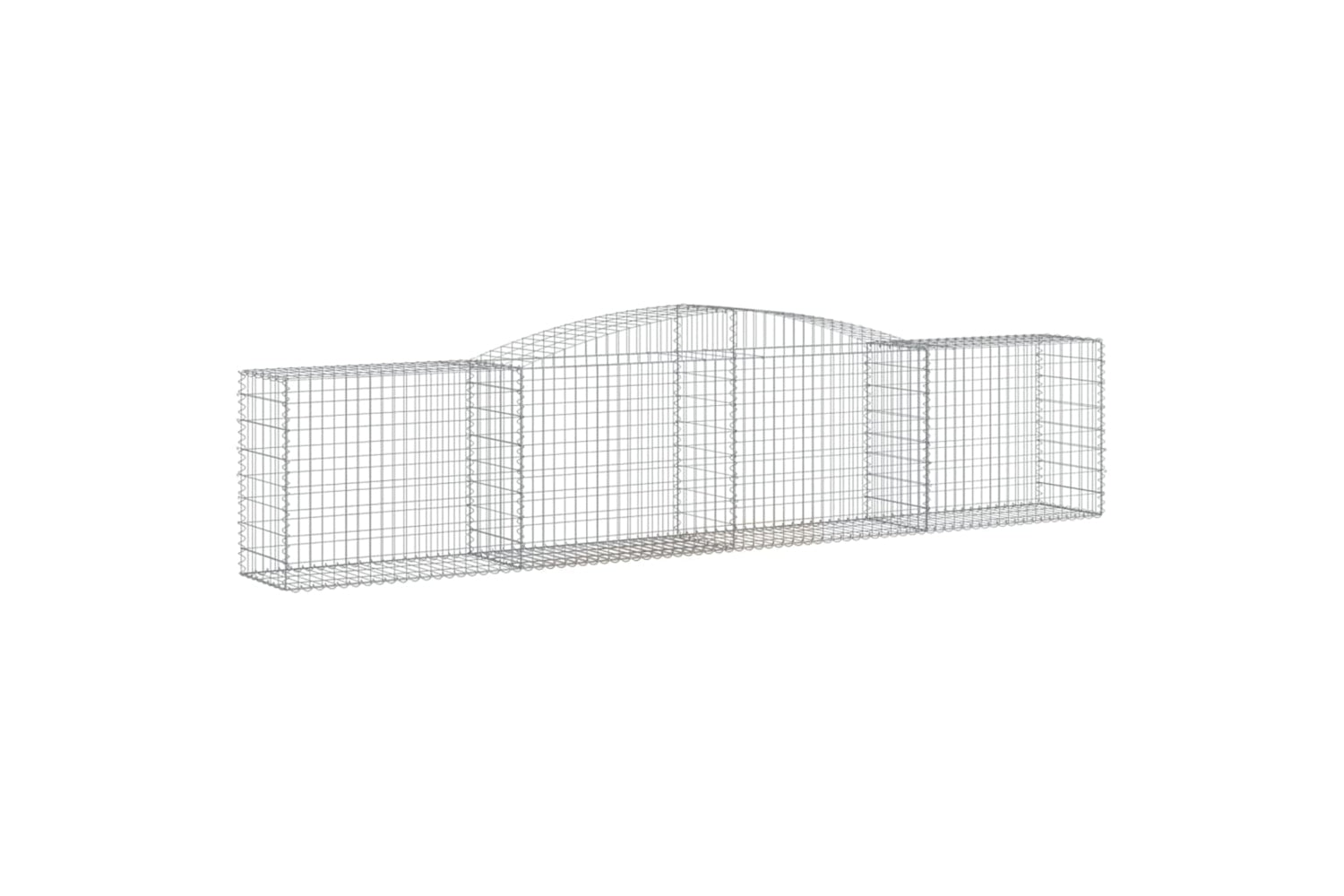 vidaXL 3146986 Arched Gabion Baskets 5 Pcs 400x50x80/100cm Galvanised Iron-2