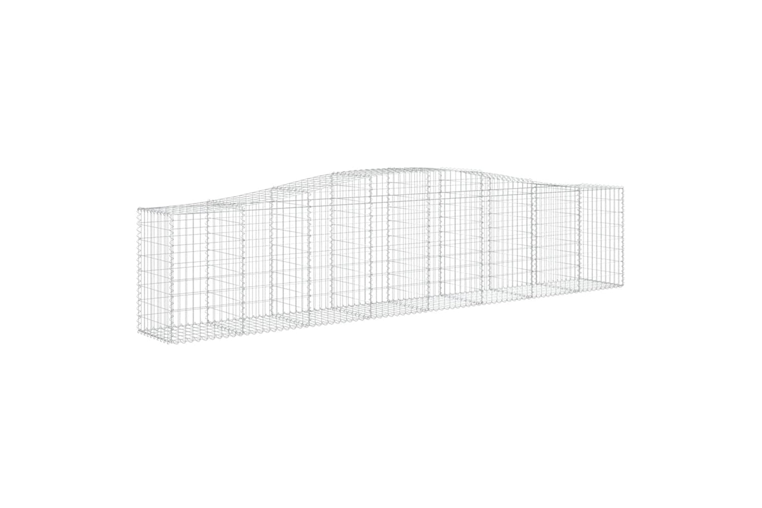 vidaXL 3145946 Arched Gabion Baskets 5 Pcs 400x50x80/100cm Galvanised Iron-2