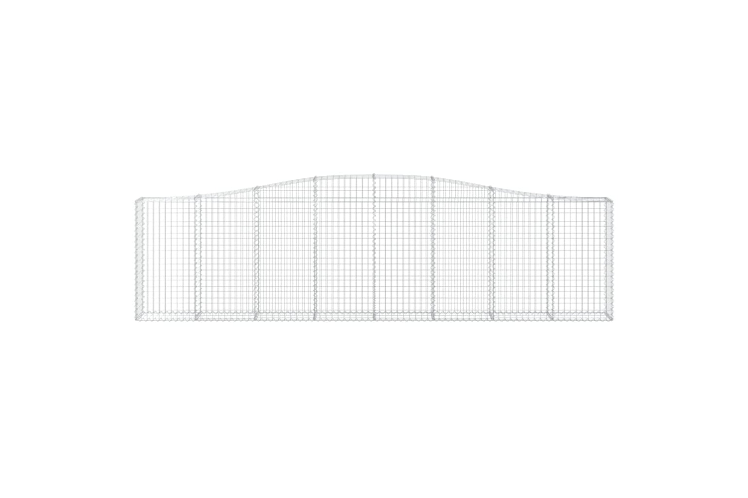vidaXL 3145834 Arched Gabion Baskets 10 Pcs 400x30x100/120cm Galvanised Iron-3