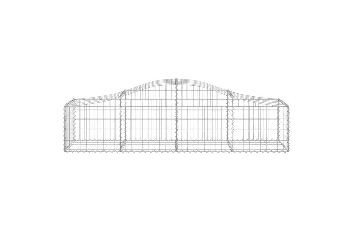 vidaXL 3145582 Arched Gabion Baskets 7 Pcs 200x50x40/60cm Galvanised Iron-3