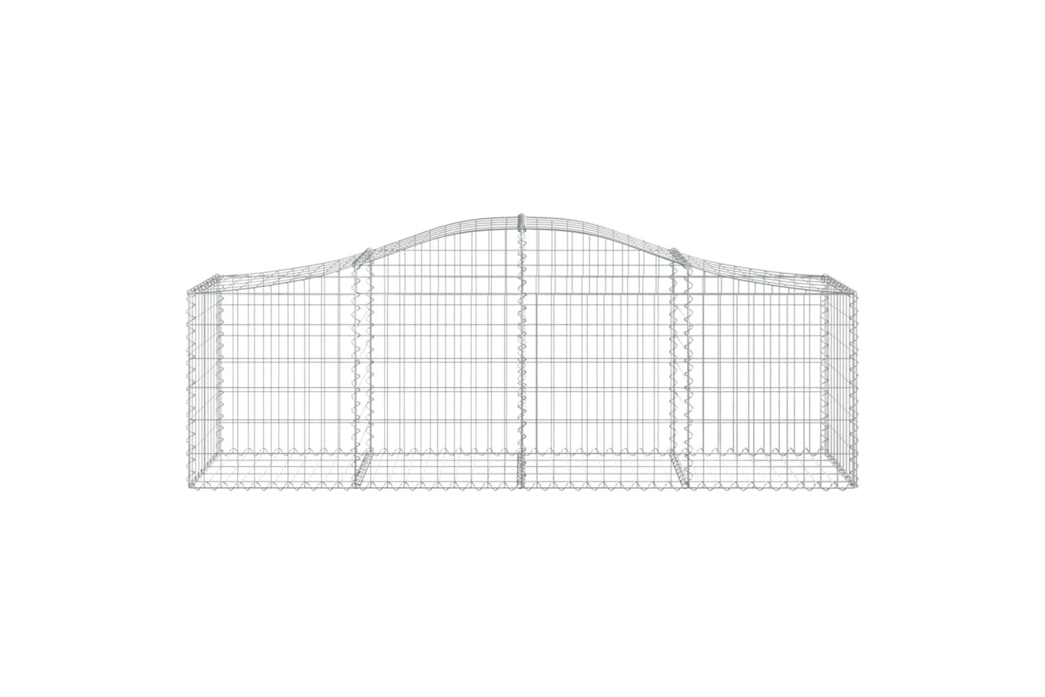 vidaXL 3145611 Arched Gabion Baskets 15 Pcs 200x50x60/80cm Galvanised Iron-3