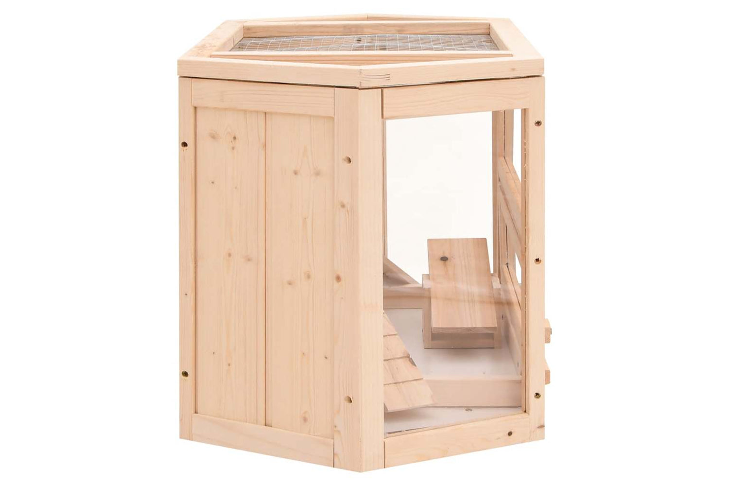 vidaXL 172379 Hamster Cage 80x40x43cm Solid Wood Fir-5