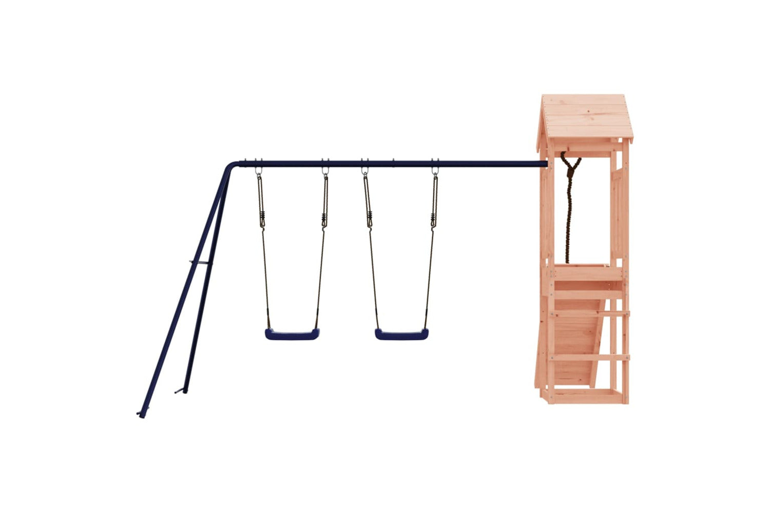 Vidaxl 3155817 Playhouse With Climbing Wall Swings Solid Wood Douglas-7