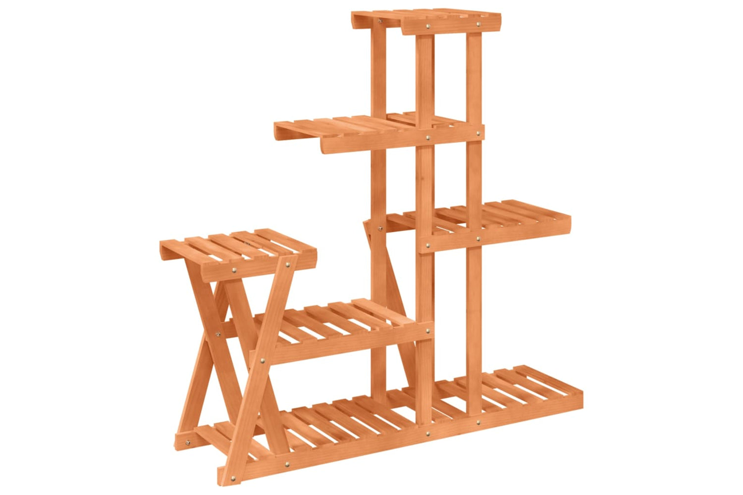 vidaXL 362880 Flower Stand 95x25x96cm Solid Wood Fir-5