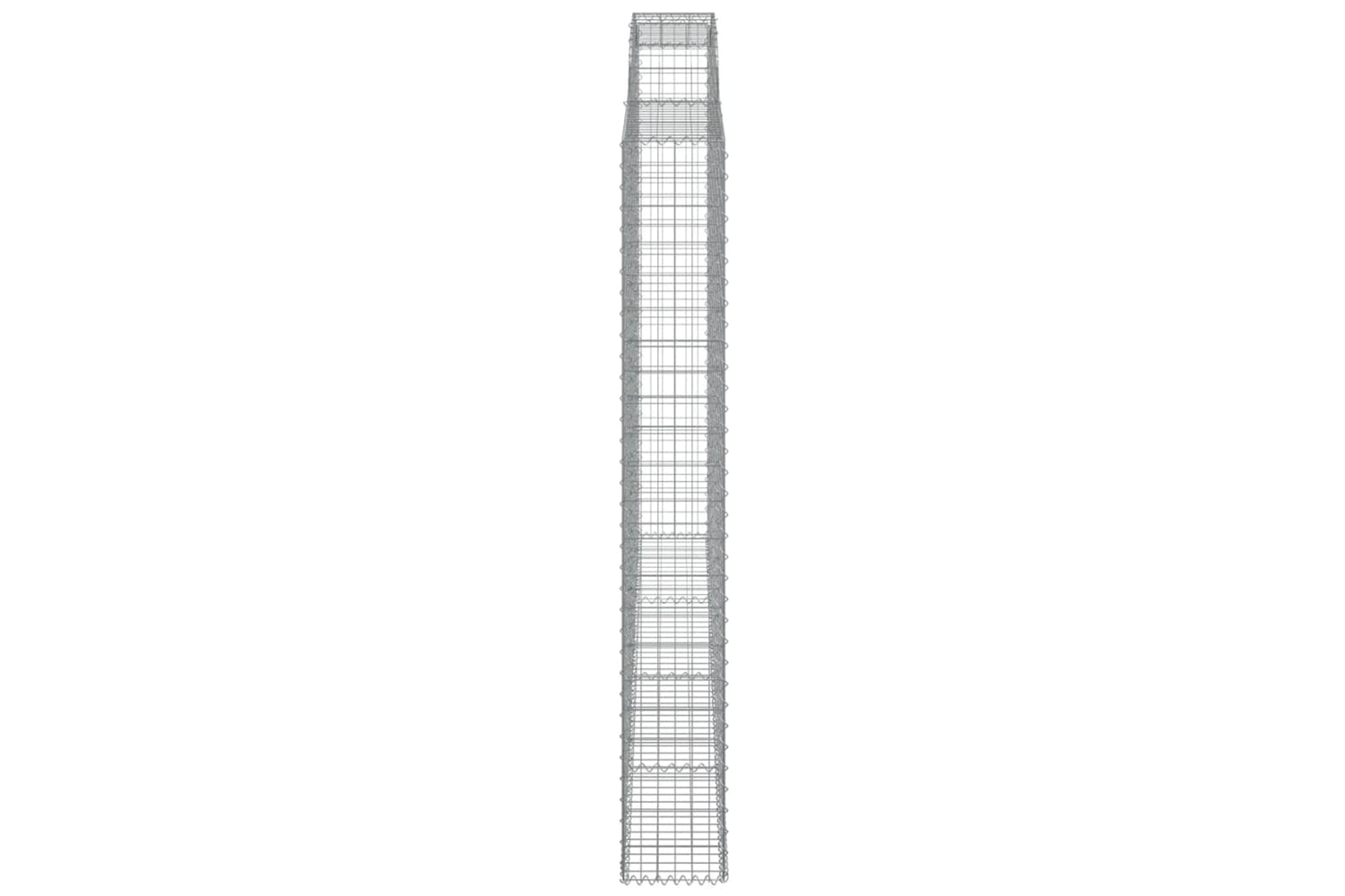 vidaXL 153511 Arched Gabion Basket 300x30x220/240cm Galvanised Iron-3