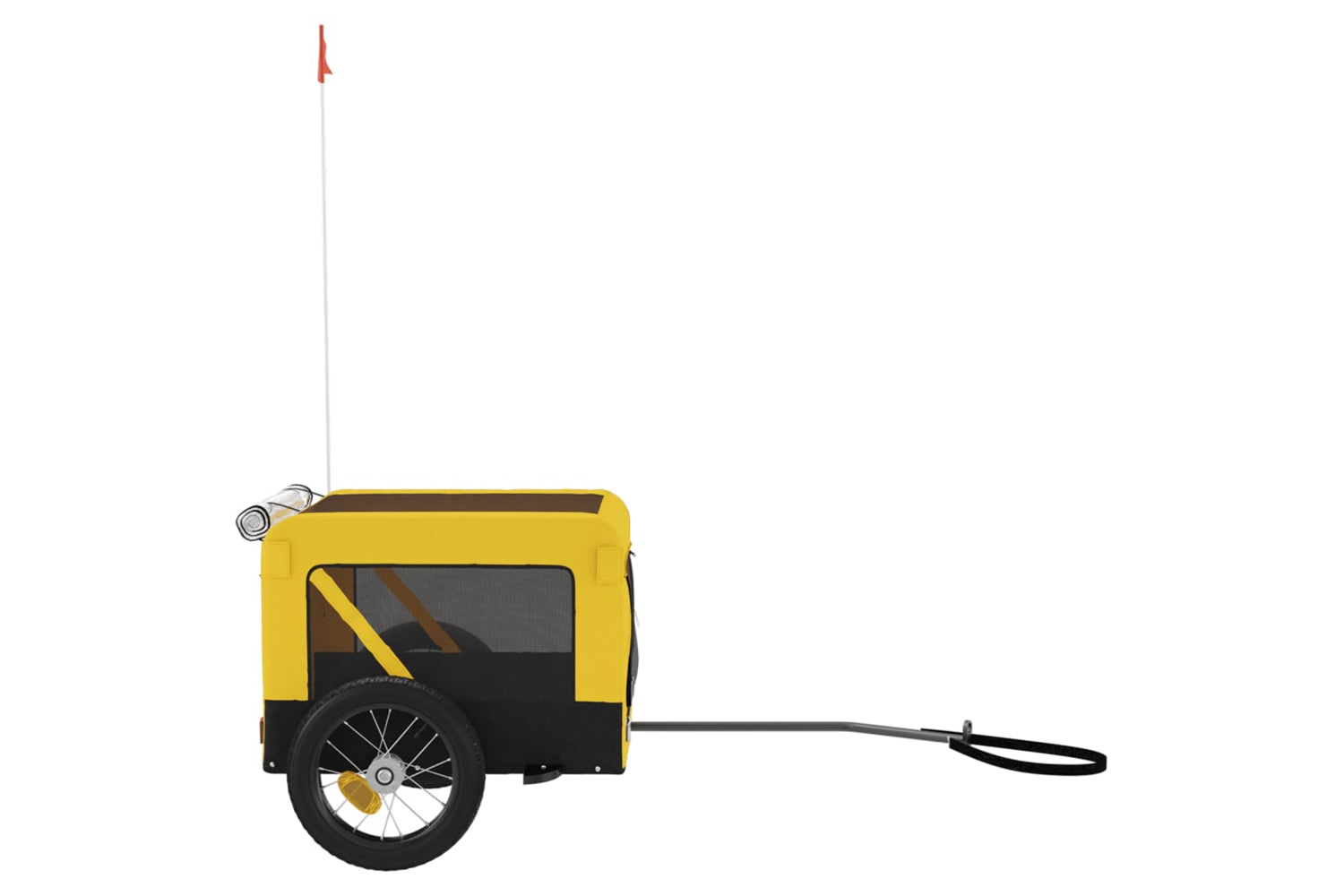 Vidaxl 93910 Pet Bike Trailer Yellow And Black Oxford Fabric&iron-6
