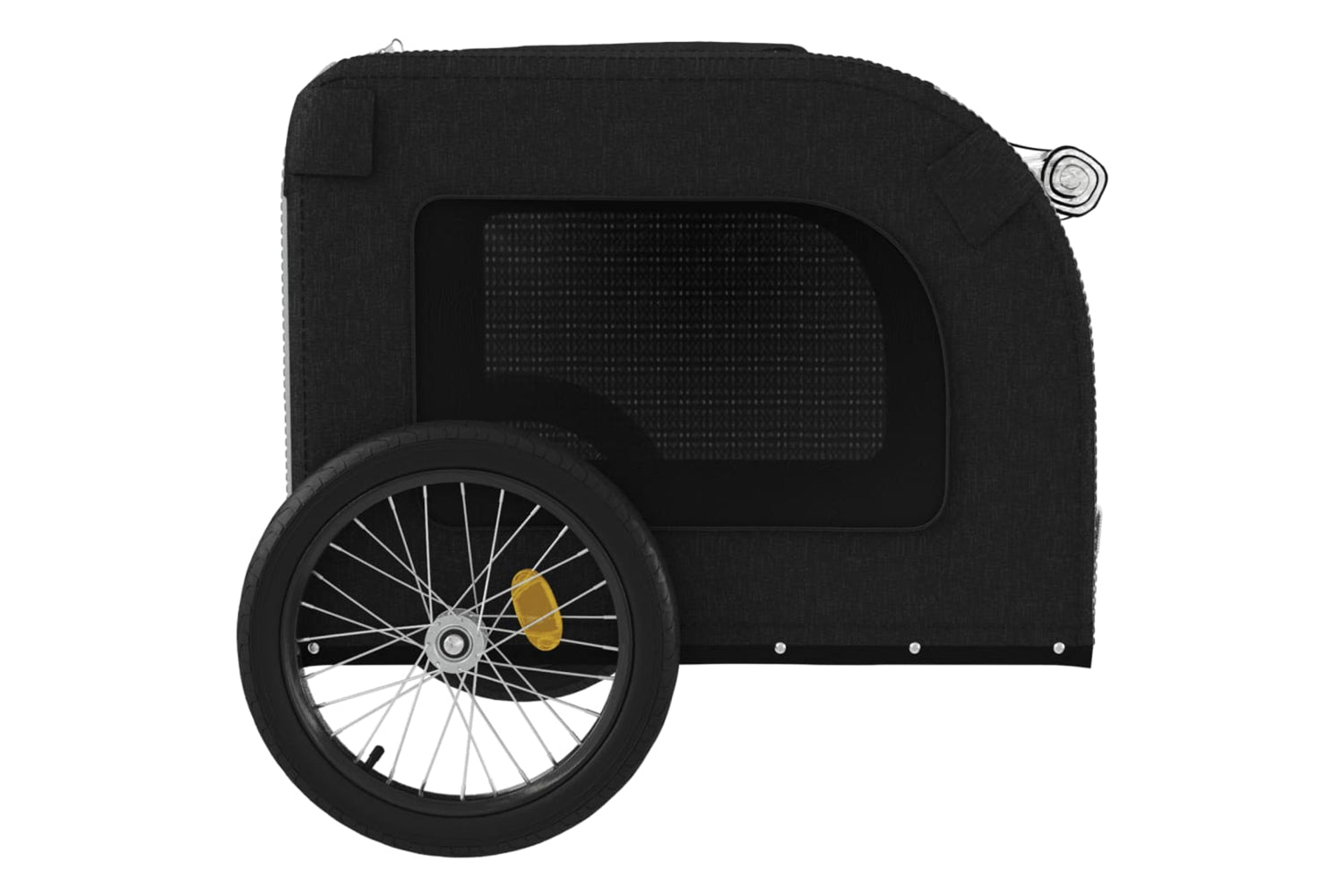 Vidaxl 93839 Pet Bike Trailer Grey And Black Oxford Fabric&iron-6