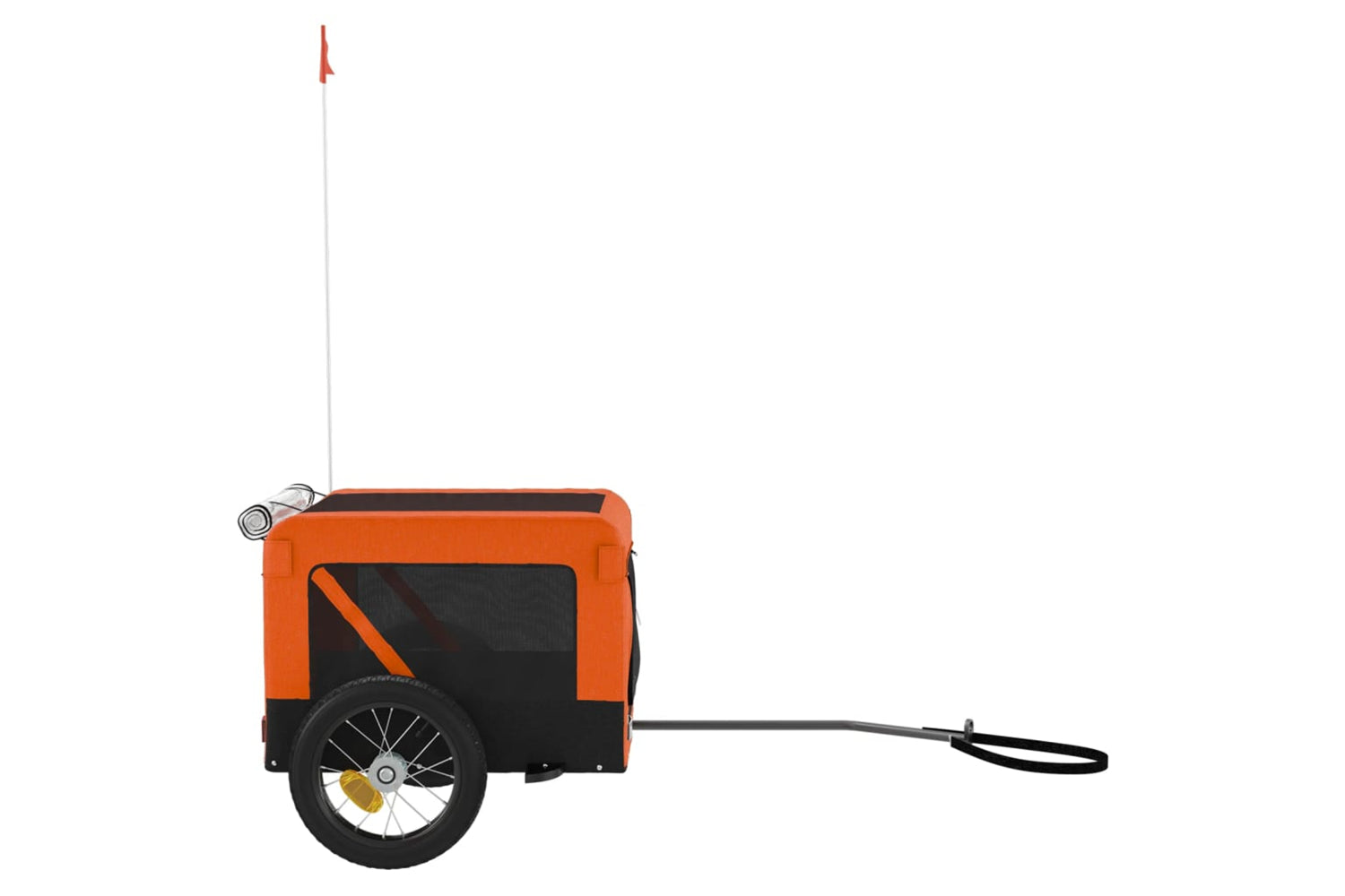 Vidaxl 93907 Pet Bike Trailer Orange And Black Oxford Fabric&iron-6
