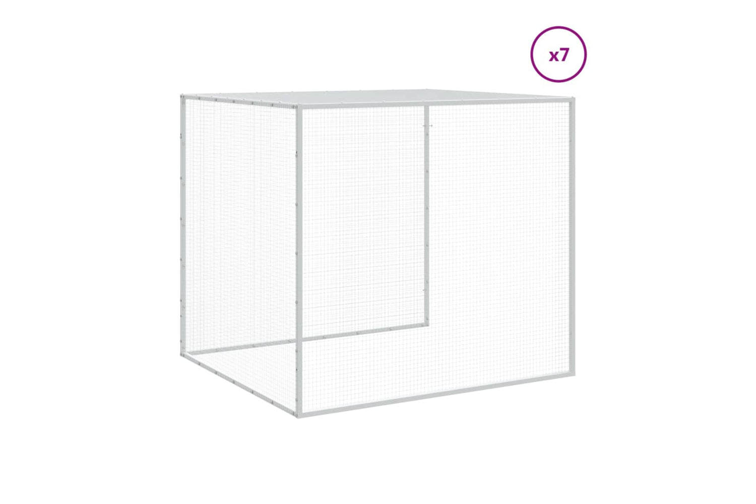 vidaXL 3189042 Chicken Cage With Roof Anthracite 803x98x90cm Galvanised Steel-6