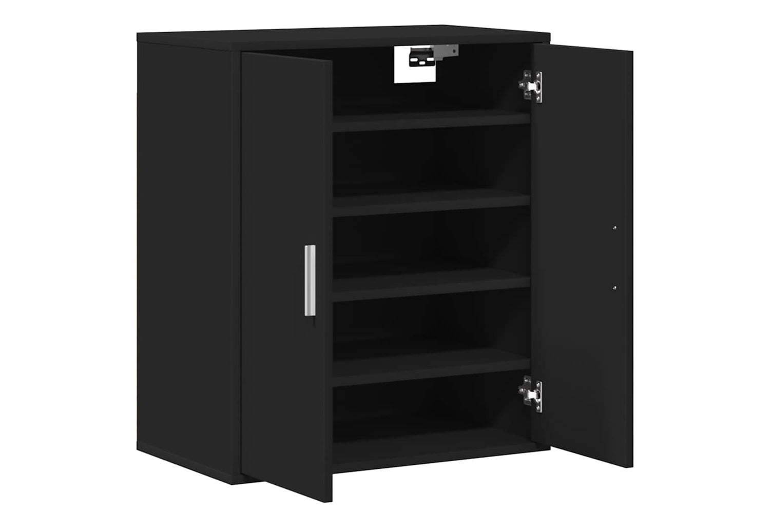 vidaXL 808919 Shoe Cabinet Black 60x35x70cm Engineered Wood-5