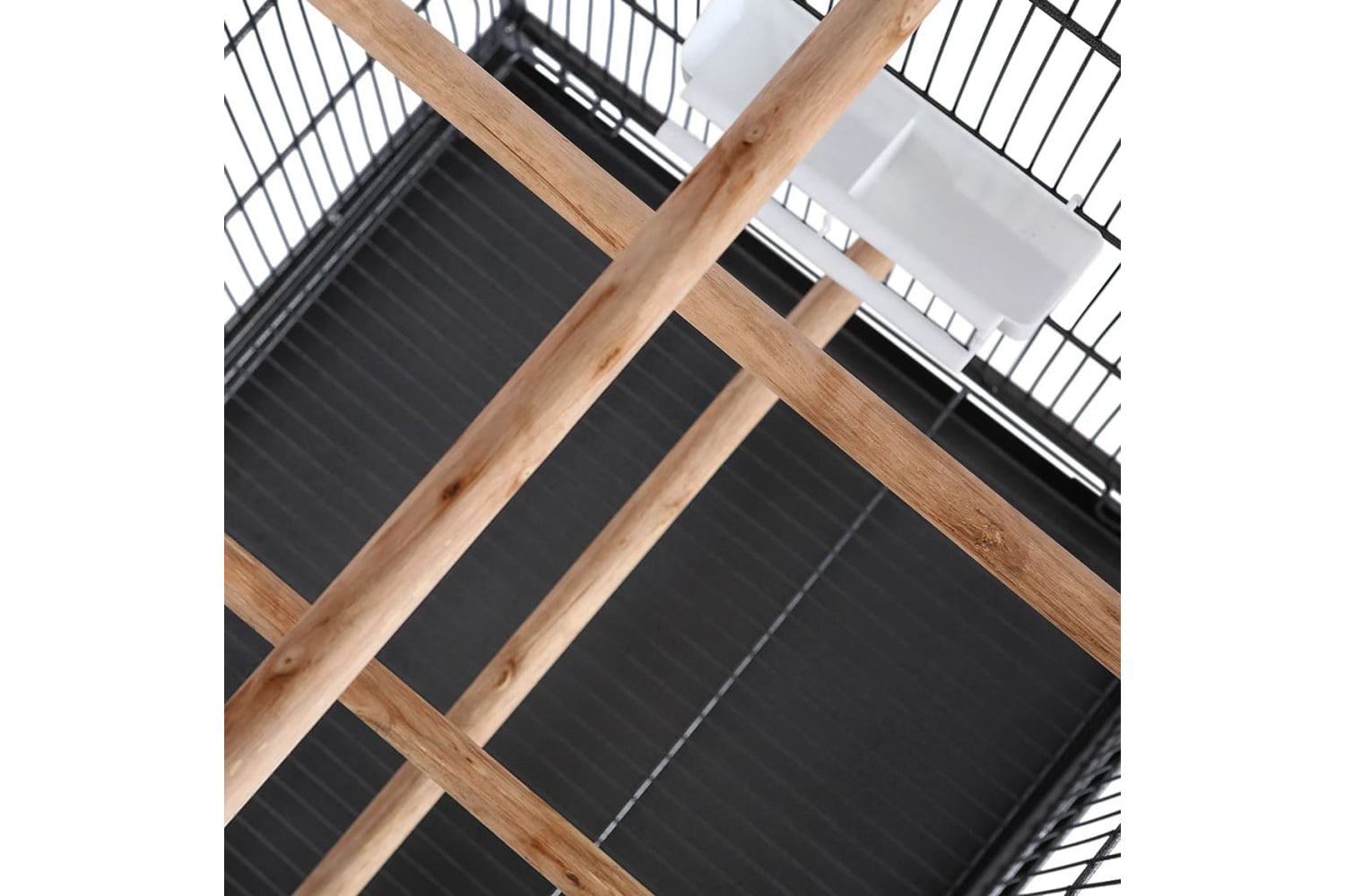vidaXL 170408 Bird Cage Black 54x54x146cm Steel-5